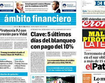 Mirá las tapas de los diarios