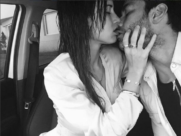 La fogosa foto de Mariano Martínez y su novia