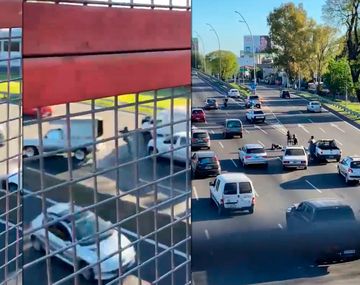 VIDEO: Un hombre intentó cruzar la General Paz a pie y lo atropellaron dos veces