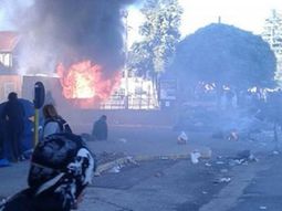 Incendiaron un sector de la terminal