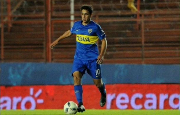 El juvenil Maroni jugando para la Reserva de Boca, con la 10 en la espalda El juvenil Maroni jugando para la Reserva de Boca, con la 10 en la espalda