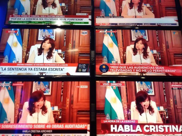 Cristina Kirchner en cadena nacional: todos los canales con su discurso
