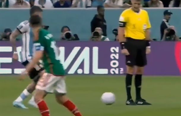 El único pase perfecto que hizo De Paul en el primer tiempo