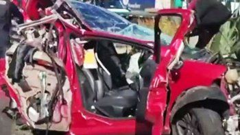 Choque brutal en la Avenida 9 de Julio: el SAME debió trasladar a un hombre en ambulancia aérea