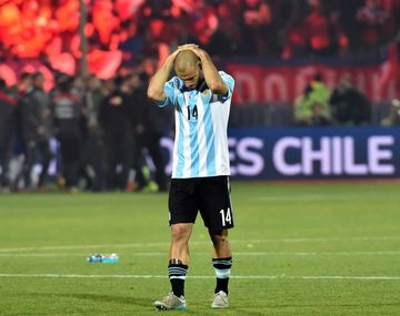 Javier Mascherano llorando en la final de la Copa América 2015