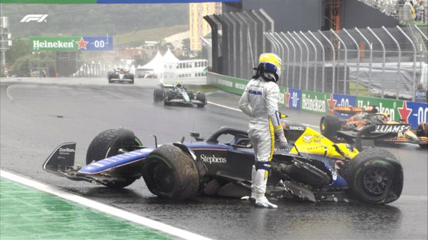 Así fue el choque de Franco Colapinto que lo dejó afuera del Gran Premio de Brasil