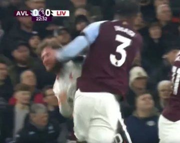 Mac Allister recibió una trompada de Axel Disasi en la Premier League
