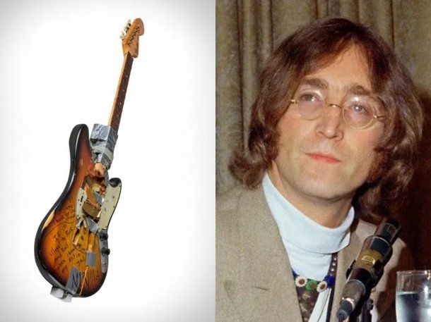 Subastarán los lentes de John Lennon y la guitarra destrozada de Kurt Cobain