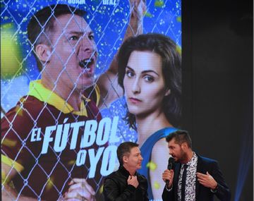 Adrián Suar en su última visita a Showmatch con Margarita