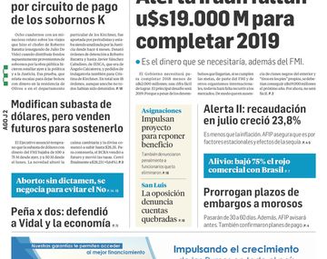 Tapas de diarios del jueves 2 de agosto de 2018