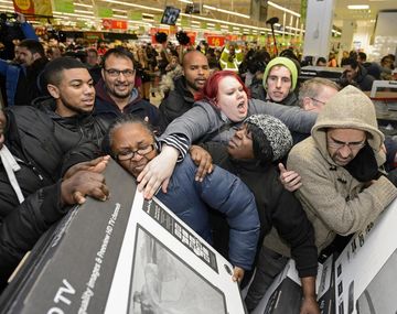 Postal típica del Black Friday en Estados Unidos