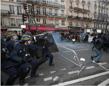 Incidentes en París durante marcha