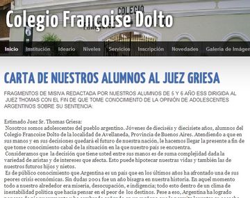 Estudiantes de una escuela secundaria le hicieron un pedido al juez Griesa