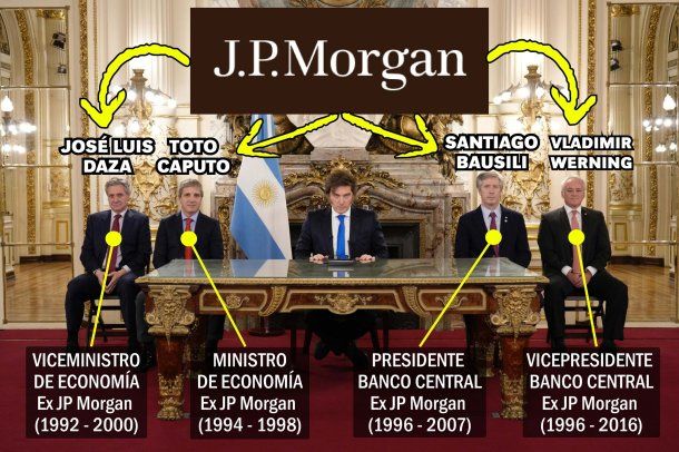 Menos Javier Milei, todos los funcionarios que estuvieron en la Cadena Nacional fueron empleados de JP Morgan