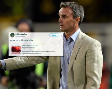 Pablo Lavallen publicó un polémico tuit sobre el aborto