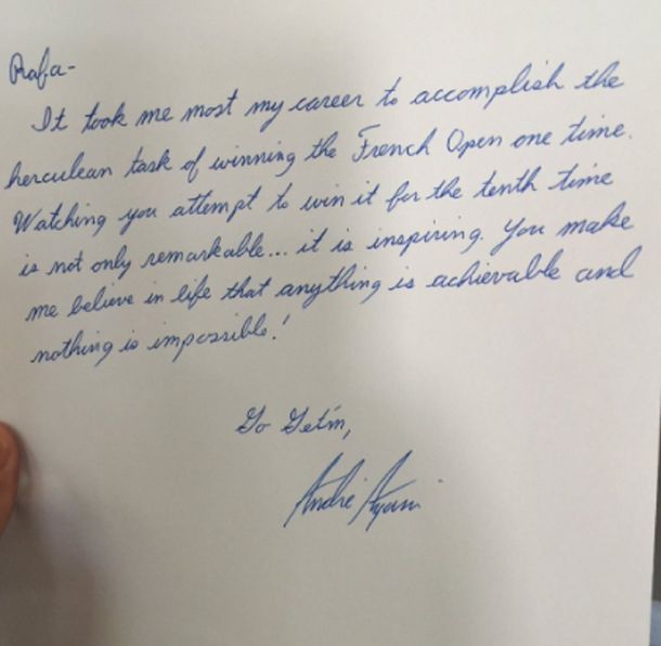 De un grande a otro: ¿qué dice la carta que le dio Agassi a Rafa Nadal?