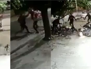 Quisieron asaltar a un repartidor que los hizo huir a trompadas y piedrazos