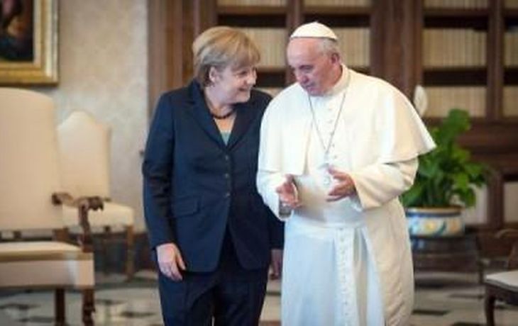 El Papa recibió en una audiencia privada a Merkel