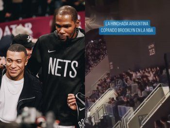 Mbappé fue a ver un partido de NBA y un grupo de argentinos le cantó Muchachos