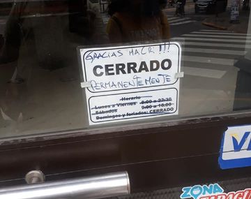 Otra persiana baja por la crisis: cerró la parrilla rápida Quiero tu cuadril
