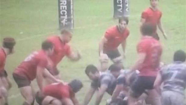 La tremenda patada en un partido de rugby entre San Albano y Pucará