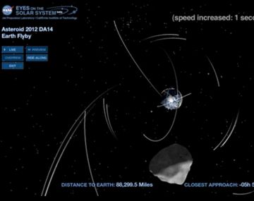 Seguí al asteroide que rozará la Tierra