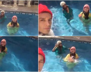Moria y sus amigos desde la pileta climatizada
