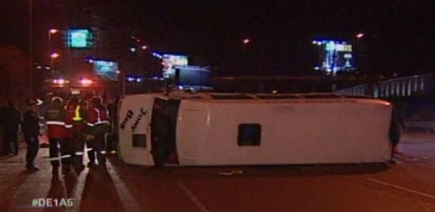Choque múltiple en avenida Lugones: hubo 12 heridos