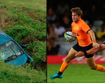 Así quedó el auto de  un jugador de Los Jaguares tras un accidente
