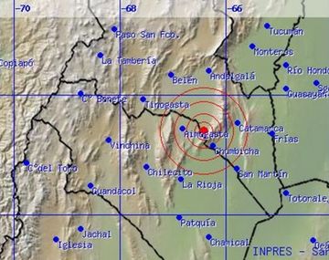 Un temblor despertó a la capital de Catamarca