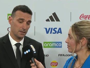 Scaloni habló con Sofi Martínez tras el sorteo del Mundial.