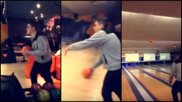 Lanzó una bola de bowling y terminó en un desastre