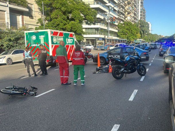 Accidente fatal en Libertador: murió un ciclista de 55 años