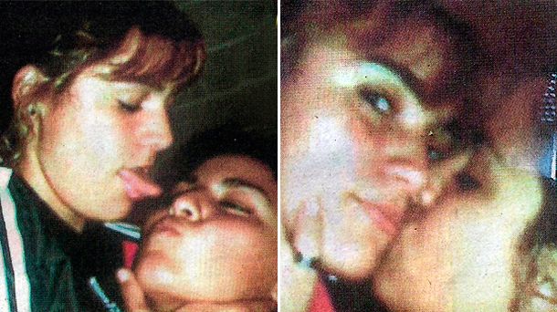 ¡Polémica! La nueva novia de Maradona a los besos con una mujer