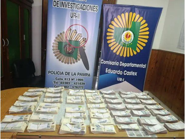 El dinero incautado. Foto: gentileza Diario Uno.