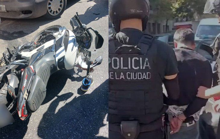 Persecución y choque: dos motochorros colombianos detenidos tras un raid entre Colegiales y Villa Crespo
