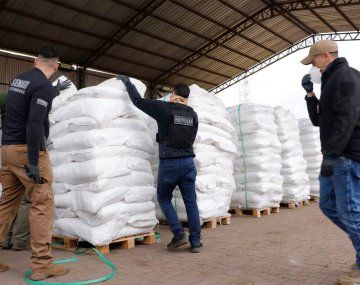 Secuestraron cuatro toneladas de cocaína escondidas en bolsas de azúcar en la Hidrovía