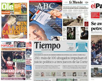 Mirá las tapas de los diarios