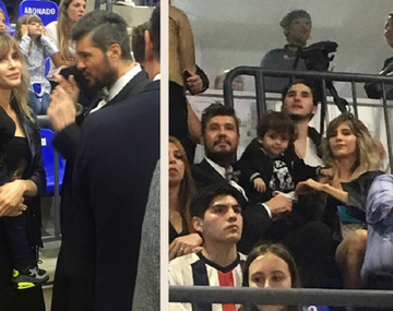 Marcelo Tinelli, en familia, en el nuevo polideportivo de Boedo.