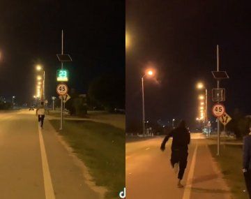 Corrieron para desafiar a un radar de velocidad en una ruta y el video se volvió viral