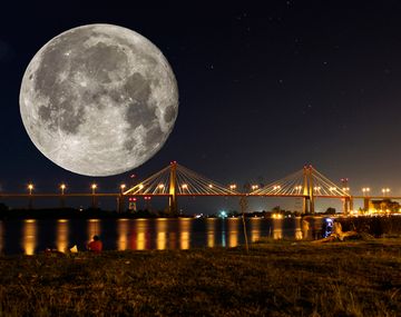 Así se vio en la Argentina la Superluna de nieve