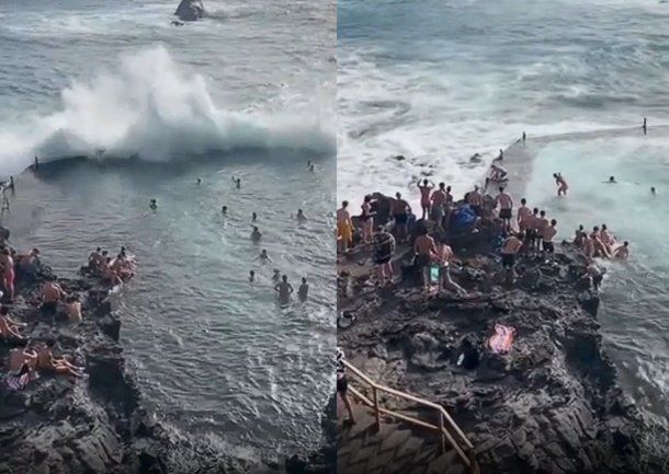 Una ola gigante mató a cuatro personas en Islas Canarias.