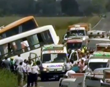 Choque entre dos micros en Santa Fe