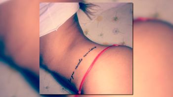 Tamara Alves mostró su nuevo tatuaje en hilo dental. Tamara Alves mostró su nuevo tatuaje en hilo dental.