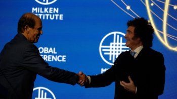 Javier Milei en el Instituto Milken.