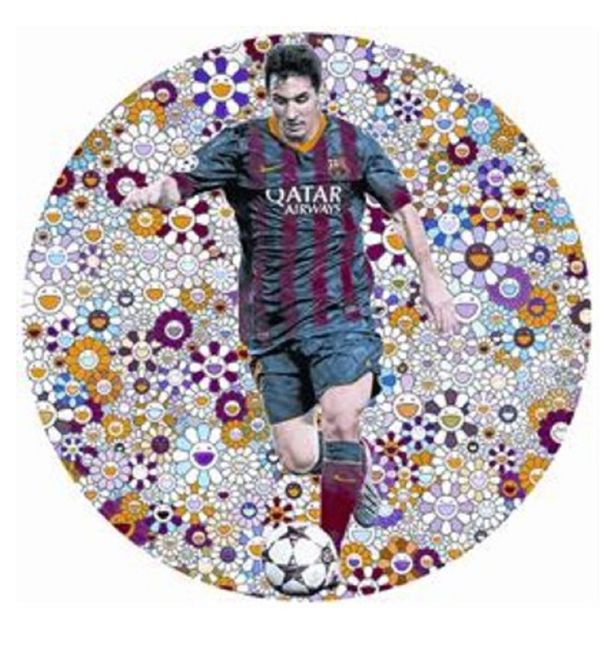 Una obra de arte: subastarán dos cuadros que tiene a Messi como protagonista