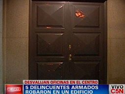Desvalijaron dos pisos de oficinas en pleno centro porteño