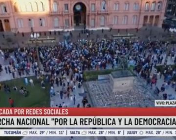 Floja convocatoria de Macri y Milei: muy pocos libertarios marcharon a Plaza de Mayo