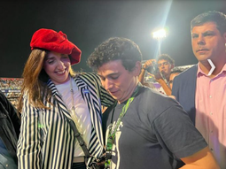 Victoria Villarruel estuvo en el Festival de Jesús María