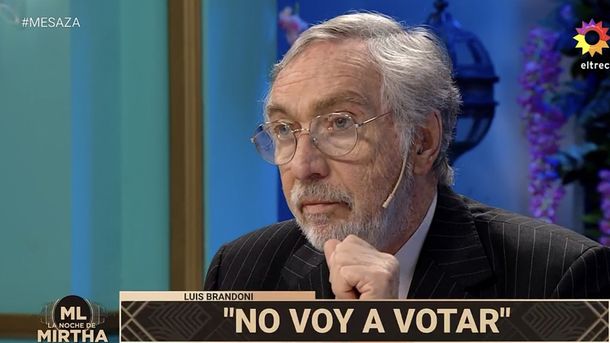 Luis Brandoni en La Noche de Mirtha: Es la primera vez que no voy a ir a votar